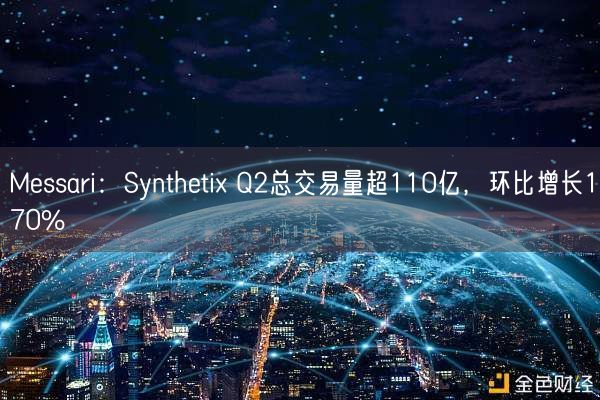 Messari：Synthetix Q2总交易量超110亿，环比增长170%
