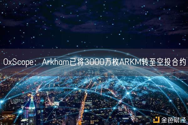 0xScope：Arkham已将3000万枚ARKM转至空投合约