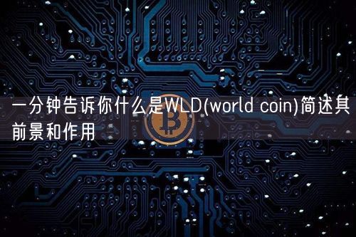 一分钟告诉你什么是WLD(world coin)简述其前景和作用