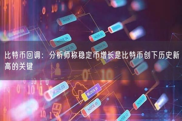 比特币回调：分析师称稳定币增长是比特币创下历史新高的关键